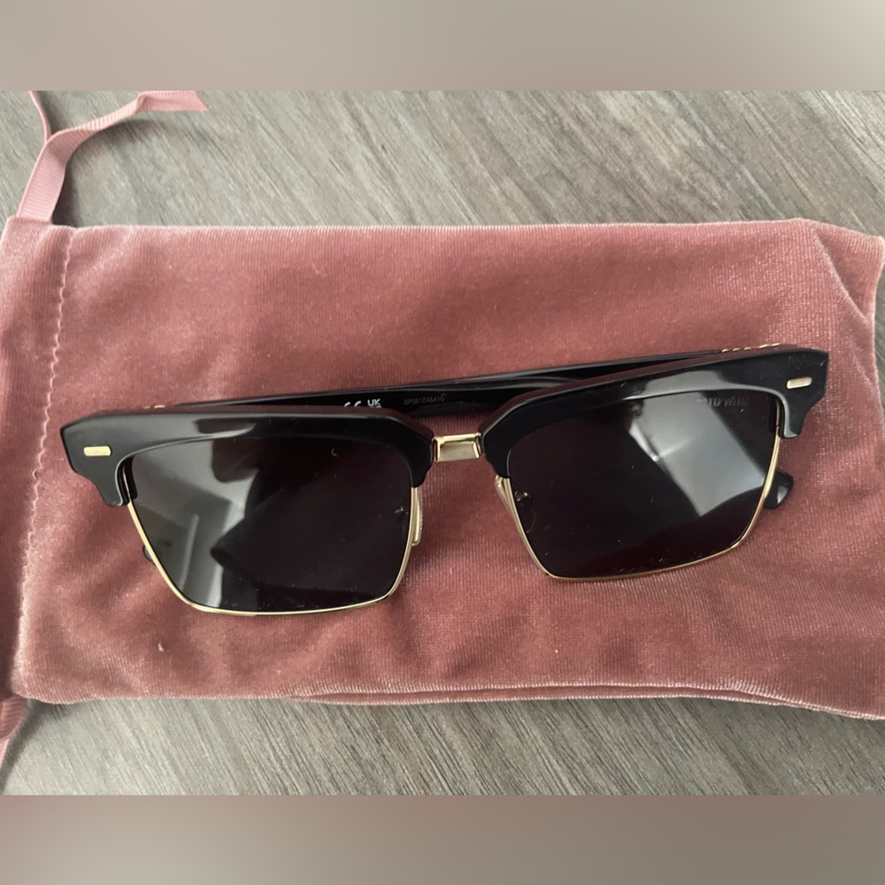 Miu Miu runway sunglasses, black & slate gray